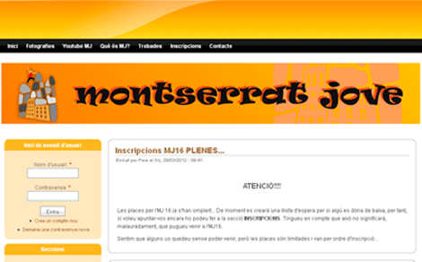 Web di Montserrat Jove (Montserrat Giovane)