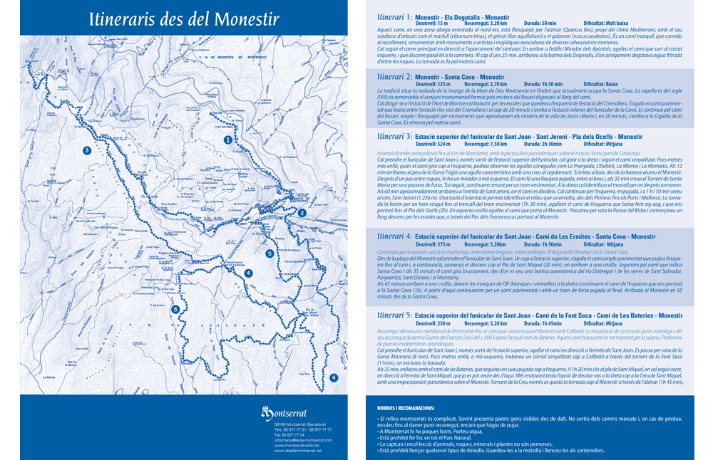 Itineraris des del Monestir